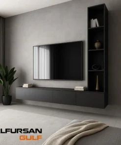 طاولة شاشة معلقة برفوف