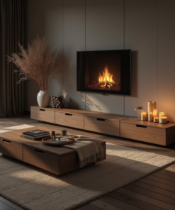 وحدة تلفزيون جدارية بمقاسات مختلفة